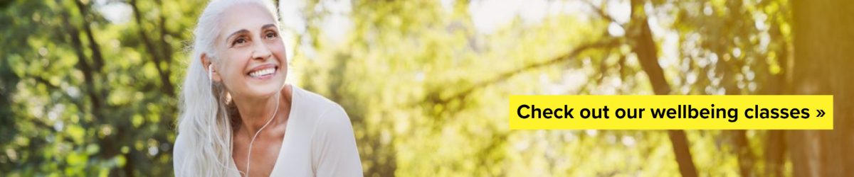 Mature woman smiling outdoors