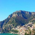 View of cliffs and seaside in Capri