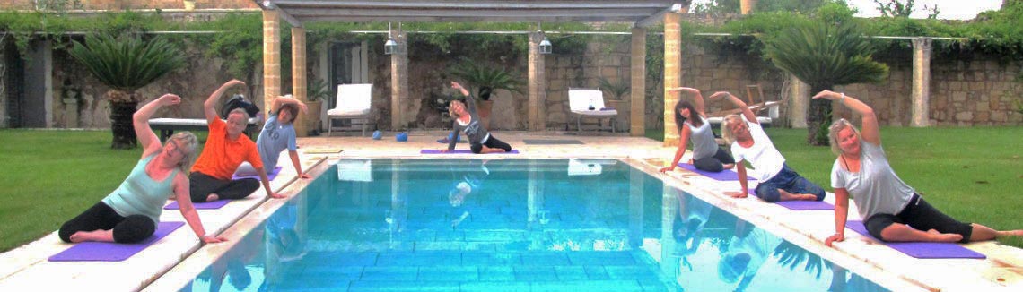 Pilates by the pool in Puglia