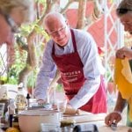 Cooking students in Amalfi learning from local chef how to make pasta