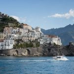 View of the Amalfi Coast and the beautiful houses