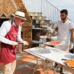 Cooking guest in Amalfi learning how to make pizza