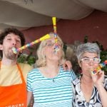 Italian hosts in Amalfi celebrating with cooking guest