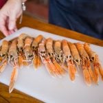 Seafood prepared for cooking lesson in Amalfi