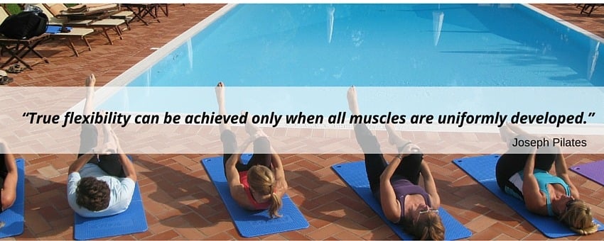 Joseph Pilates quote about flexibility