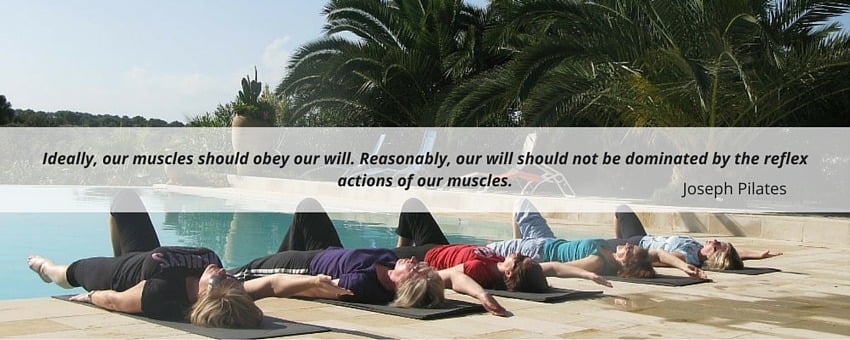 Joseph Pilates quote about our muscles obeying our will