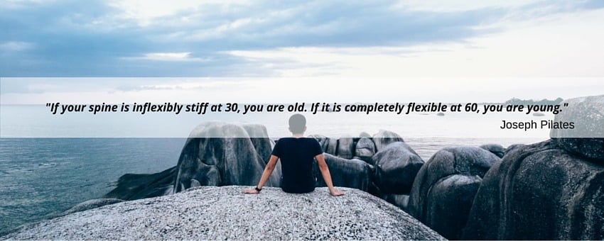 Joseph Pilates quote about spine health