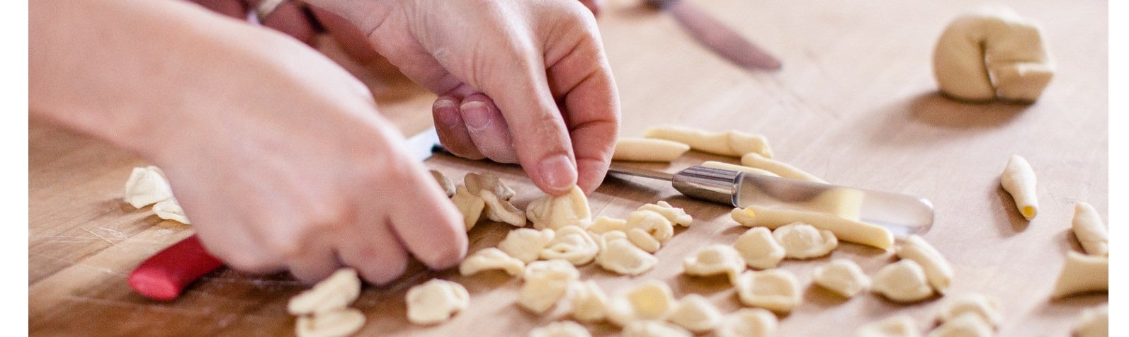 Making home-made pasta in Italy