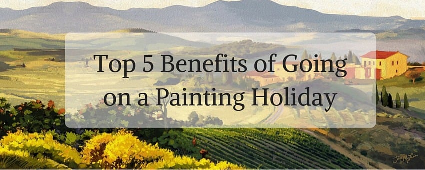 Banner image for Benefits of Going on a Painting Holiday post