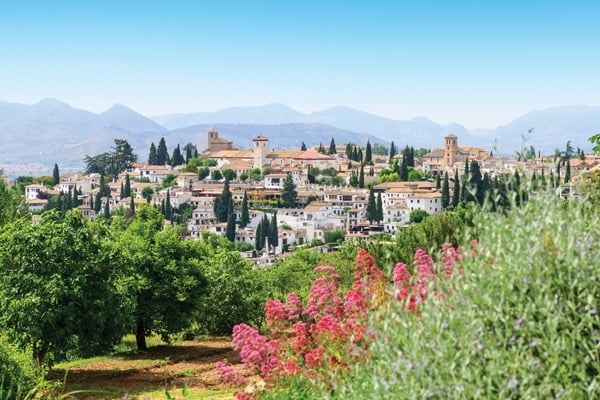 panorama of Andalusia (Andalucia) with hills in the background