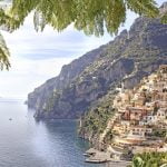 View of the Amalfi Coast and sea